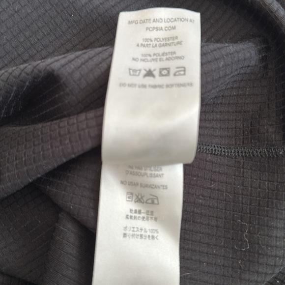 Patagonia sz M Capilene midweight base layer Black Long Sleeve Women's Top VGUC - Picture 7 of 7